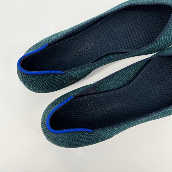 Rothy’s “The Point” in Cedar Herringbone Retired Print Pointed Toe Flats Size 10 - Picture 7 of 13